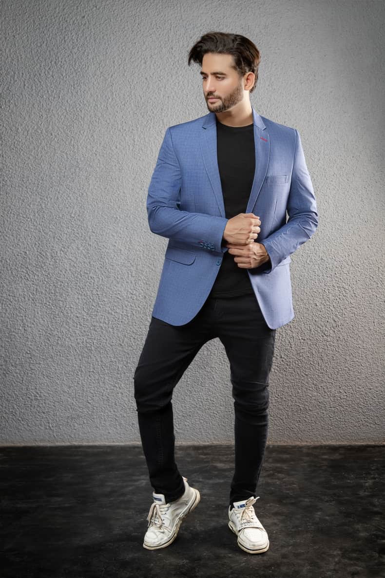 Twill Sport Coat Blue Sports Jacket Mens Twill Blazer